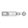 TOOLCRAFT Šestihranný distanční kolík 30 mm pozinkovaná ocel M6 149999 100 ks