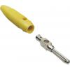 TRU COMPONENTS banánkový konektor zástrčka, rovná Ø pin: 4 mm žlutá 1 ks