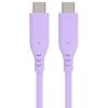 Silikonový kabel USB-C, 60 W, 480 Mbps, 1,5 m, fialový