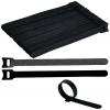 TRU COMPONENTS T24CA058 kabelový manažer na suchý zip ke spojování háčková a flaušová část (d x š) 200 mm x 12 mm černá 100 ks