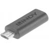 LINDY USB 2.0 adaptér [1x USB-C® zásuvka - 1x micro USB 2.0 zástrčka B] Lindy - USB-Adapter - 24 pin USB-C (W) zu Micro-USB Type B (M)