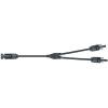 Rozbočka MC-4, 1× zástrčka / 2× zásuvka, kabel 30 cm