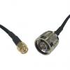 Koaxiální kabel, řada: CBA, Černá Vnější, A: Typ N Vnější, B: SMA 1 m RF Solutions Koaxiální kabel, řada: CBA, Černá Vnější, A: Typ N Vnější, B: SMA 1 m RF Solutions