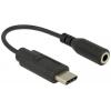 Delock USB-C®, audio adaptér [1x USB-C® zástrčka - 1x jack zásuvka 3,5 mm] 65842 14 cm pozlacené kontakty