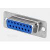 D-SUB zásuvka DS1034-15FUNSISS, 15 pinů, 180°, Au kontakty