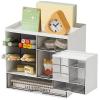 Organizér na stůl h_o338e, plastový, bílý, 20,5 × 20 × 14,5 cm Organizér na stůl h_o338e, plastový, bílý, 20,5 × 20 × 14,5 cm