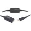 LogiLink USB kabel USB 2.0 USB-A zástrčka, USB-A zásuvka 15.00 m černá UA0145