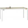Manuflex LD1113.7035 ESD ESD pracovní stůl UNIDESK s kaučuk deska, světle šedá RAL 7035, Šxhxv = 2000 x 800 x 720-730 mm šedobílá (RAL 7035)