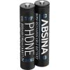 Absina akumulátor AAA Ni-MH 1.2 V 2 ks Absina akumulátor AAA Ni-MH 1.2 V 2 ks
