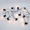 Solight venkovní řetěz s dekorativním LED žárovkami, 10x micro LED, žárovka, 3m, 3xAA - 1V270