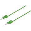 VOLTCRAFT MSB-300 měřicí kabel lamelová zástrčka 4 mm silikon 25.00 cm zelená 1 ks