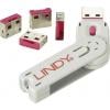 růžová LINDY USB-Lock + Key