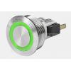 Antivandal tlačítko MSMII-30SR-GN, 250 V / 5 A, IP66, zelená LED