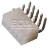 Vidlice řadová 2×5 kontaktů, vývody 90°, rozteč 4,2 mm, bílá