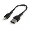 StarTech.com Kabel Lightning Vnější, řada: RUSB, A: USB typu A, 150 mm Vnější, Černá, B: Lightning