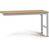 Manuflex AU6085.9006 Pracovní Přístavný stůl Univerzální standardní s multiplex deska, Šxhxv = 1750 x 800 x 760-870 mm, hliníkově stříbrná, deska /rám + 2 nohy