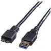 Roline USB kabel USB 3.2 Gen1 USB-A zástrčka, USB Micro-B zástrčka 3.00 m černá stíněný 11.02.8877