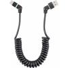 Renkforce USB kabel USB 2.0 USB-A zástrčka, USB-C ® zástrčka 1.50 m černá Zásuvné kontakty otočné o 360°, spirálový kabel RF-6713690 Renkforce USB kabel USB 2.0 USB-A zástrčka, USB-C ® zástrčka 1.50 m černá Zásuvné kontakty otočné o 360°, spirálový kabel RF-6713690