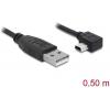 Delock USB kabel USB 2.0 USB-A zástrčka, USB Mini-B zástrčka 0.50 m černá 82680