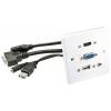LINDY 60220 HDMI / VGA / USB / jack kabelový adaptér [1x HDMI®, VGA, USB A, jack zásuvka 3,5 mm - 1x HDMI®, VGA, USB A, jack zásuvka 3,5 mm] bílá