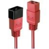 LINDY napájecí prodlužovací kabel [1x IEC C19 zásuvka 16 A - 1x IEC zástrčka C20 16 A] 3.00 m černá, červená