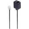 Shiverpeaks telefonní kabel [1x RJ11 zástrčka 6p4c - 1x RJ11 zásuvka 6p4c] 6 m černá