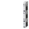 Siemens 8GK97110KK03 DRŽÁK Alpha 400/630 DIN lišty, 3-pólový, středová rozteč 60 mm držák sběrnicové lišty 1 ks