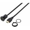 TRU COMPONENTS TC-11980468 Zásuvka HDMI panelového adaptéru HDMI zásuvka HDMI zástrčka černá Pólů: 1 Délka kabelu: 90 cm Množství: 1 ks TRU COMPONENTS TC-11980468 Zásuvka HDMI panelového adaptéru HDMI zásuvka HDMI zástrčka černá Pólů: 1 Délka kabelu: 90 cm Množství: 1 ks