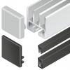 Bosch Rexroth Obdélníková krytka Krytka, Polypropylen barva Šedá, pasuje do profilu: 45 x 45 mm, pasuje do drážky : 10 Bosch Rexroth Obdélníková krytka Krytka, Polypropylen barva Šedá, pasuje do profilu: 45 x 45 mm, pasuje do drážky : 10