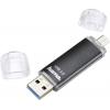 Hama FlashPen "Laeta Twin" USB paměť pro smartphony/tablety černá 32 GB USB 3.2 Gen 1 (USB 3.0), microUSB 2.0