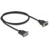 Delock sériový kabel [1x D-SUB zástrčka 9pólová - 1x D-SUB zásuvka 9pólová], 1 m, černá