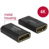 Delock 65659 HDMI adaptér [1x HDMI zásuvka - 1x HDMI zásuvka] černá 0 mm