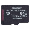 MicroSD 64 Gb MicroSDXC Průmyslová třída TLC Kingston, řada: SDCIT2 A1, UHS-I, Třída 10, U3 85 °C -40 °C