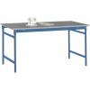 Manuflex BB3034.5007 Servírovací stolek základní stacionárně s plech krytina deska ve briliantově modrá RAL 5007, Šxhxv: 1250 x 600 x 780 mm brilantní modrá Manuflex BB3034.5007 Servírovací stolek základní stacionárně s plech krytina deska ve briliantově modrá RAL 5007, Šxhxv: 1250 x 600 x 780 mm brilantní modrá
