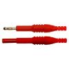 RS PRO Banánkový konektor, 4 mm, 1kV, 10A, Červená, Vnější, délka: 86.5 mm, pokovení kontaktu: Nikl Zástrčka