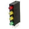 Kingbright L-7104SB / 1I2Y1GD plochá LED zelená, červená, žlutá