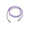 HellermannTyton Connectivity Kat6 Ethernetové kabely, Purpurová, Nízko dýmivý bezhalogenový, A: RJ45 50 m, B: RJ45, typ