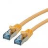 Roline Cat6a Ethernetové kabely, Žlutá, Nízko dýmivý bezhalogenový 1.5 m 8, typ pláště: S/FTP Stíněný