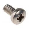 RS PRO Šroub s nízkou půlkulovou hlavou Pozidriv, Obyčejný, Nerezová ocel hlavice Kónická 10.0 mm