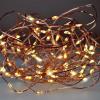 Solight vánoční řetěz měděný, 100x mini LED, 10m, 3 x AA, teplé světlo 1V54-WW