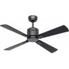 CasaFan ECO NEO III 103 BG-SW/TK WiFi Flügel Schwarz/Teak stropní ventilátor 16 W (Ø x v) 103 cm x 360 mm čedičově šedá s dálkovým ovládáním, s časovačem,