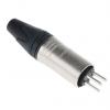 Neutrik Konektor XLR, počet kontaktů: 3, orientace těla: Rovný Vnější, pokovení: Stříbrná, Kabel, 50 V, materiál
