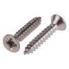 RS PRO Samořezný šroub, Obyčejný, Nerezová ocel hlavice Zapuštěná, délka: 19 mm RS PRO Samořezný šroub, Obyčejný, Nerezová ocel hlavice Zapuštěná, délka: 19 mm