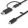 StarTech.com Kabel USB Vnější, A: USB typu C, 1 m Vnější, Černá, B: USB typu A, USB typu C StarTech.com Kabel USB Vnější, A: USB typu C, 1 m Vnější, Černá, B: USB typu A, USB typu C