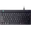 R-GO Tools Compact Break kabelový klávesnice US anglická, QWERTY černá ergonomická