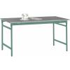 Manuflex BB3004.0001 Servírovací stolek základní stacionárně s plech krytina deska ve šedozelená HF 0001, Šxhxv: 750 x 500 x 780 mm šedá, zelená
