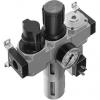 Regulátor s filtrem, řada: G 1/2 40 μm, přípojka portu: 1/4 in G, max. tlak: 16 bar Ruční Festo 185769