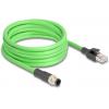 Delock 80429 RJ45 / M 12 síťové kabely, propojovací kabely Kabel SF/UTP 5.00 m zelená 1 ks Delock 80429 RJ45 / M 12 síťové kabely, propojovací kabely Kabel SF/UTP 5.00 m zelená 1 ks