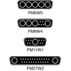 FCT from Molex Konektor D-Sub, řada: FM, počet kontaktů: 11, orientace těla: Rovný, Montáž do panelu Vnější, D-SUB,