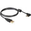Delock USB kabel USB 2.0 USB-A zástrčka, USB Micro-B zástrčka 1.00 m černá 83147